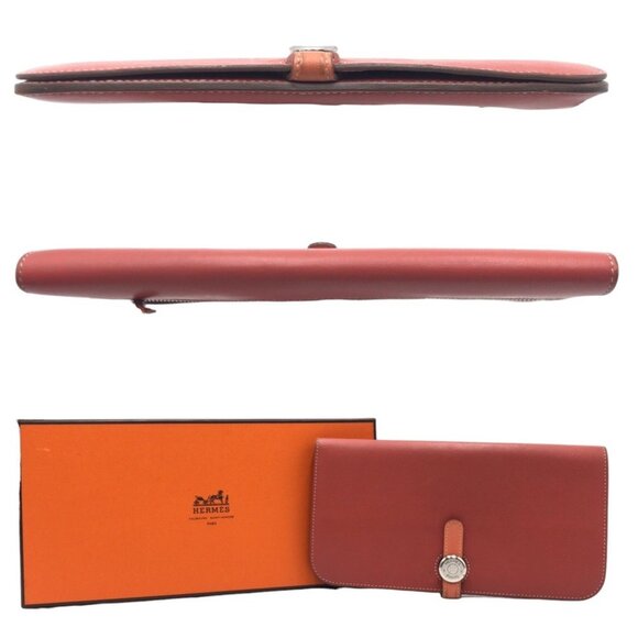 HERMES Red Leather Wallet - Picture 9 of 9